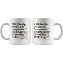 Load image into Gallery viewer, A True Friendship Being Separated And Nothing Changes Mug