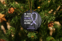 Load image into Gallery viewer, Cancer Awareness Christmas Ornament
