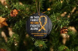 Appendix Cancer Awareness Christmas Ornament
