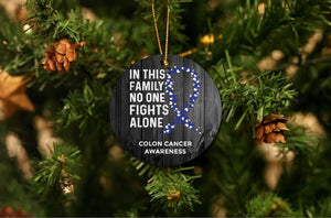 Colon Cancer Awareness Christmas Ornament