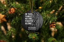 Load image into Gallery viewer, Melanoma Awareness Christmas Ornament