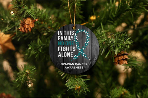 Ovarian Cancer Awareness Christmas Ornament