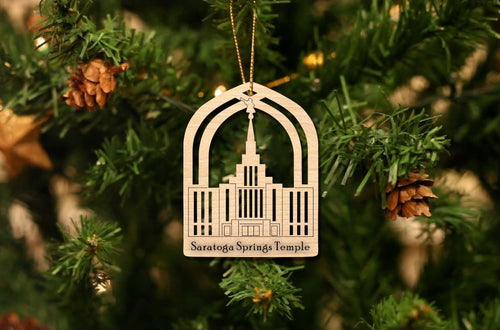 Saratoga Springs Temple Christmas Ornament