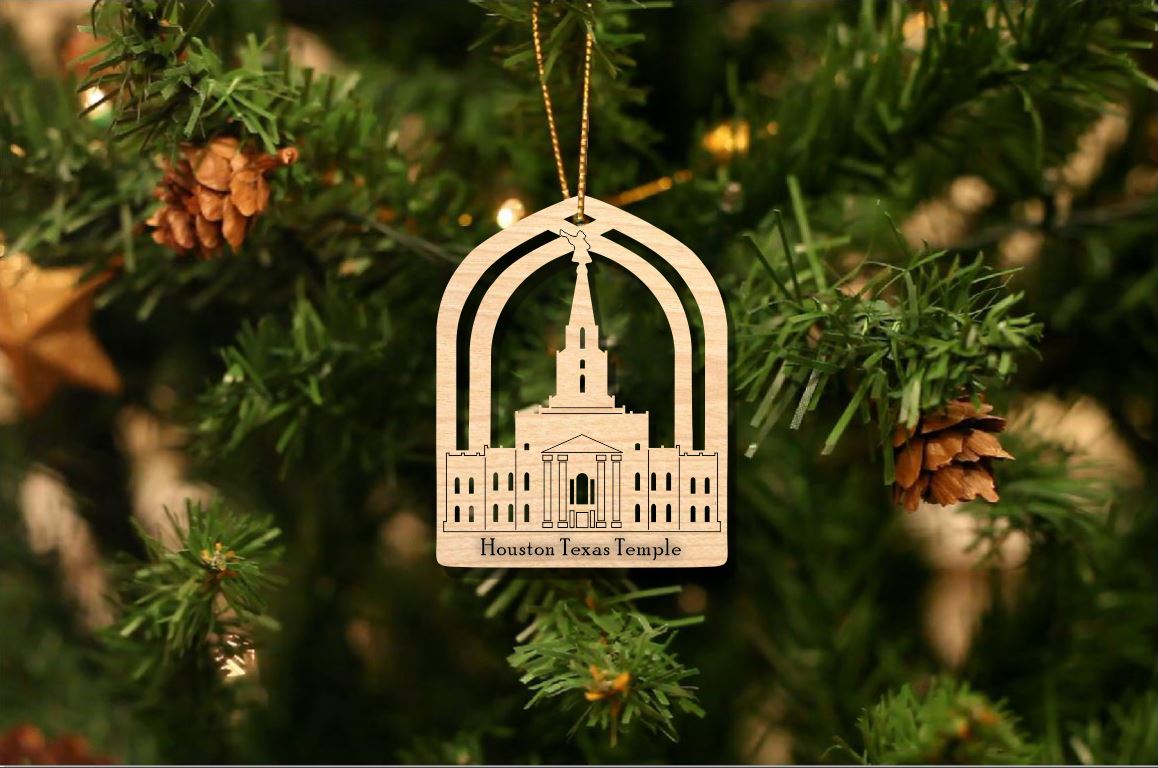 Houston Texas Temple Christmas Ornament