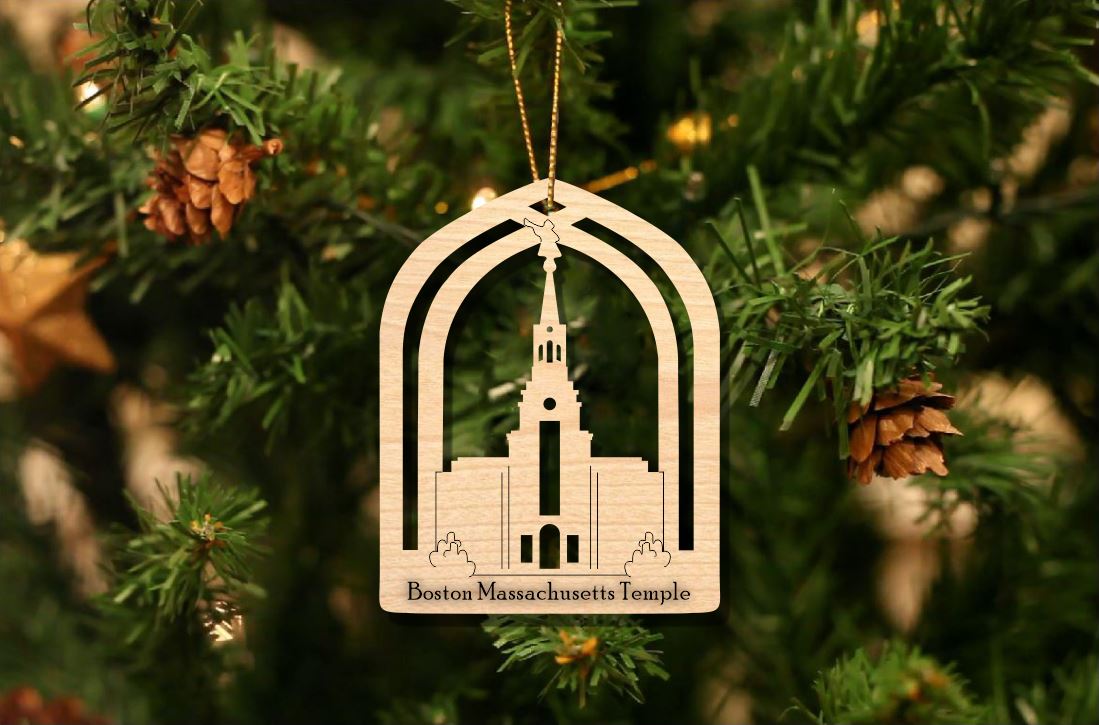 Boston Massachusetts Temple Christmas Ornament