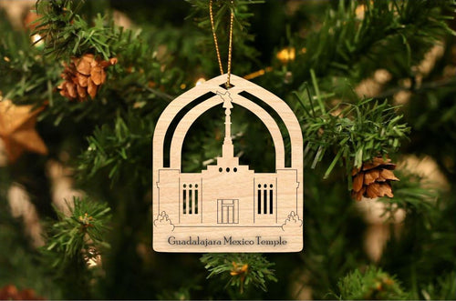 Guadalajara Mexico Temple Christmas Ornament