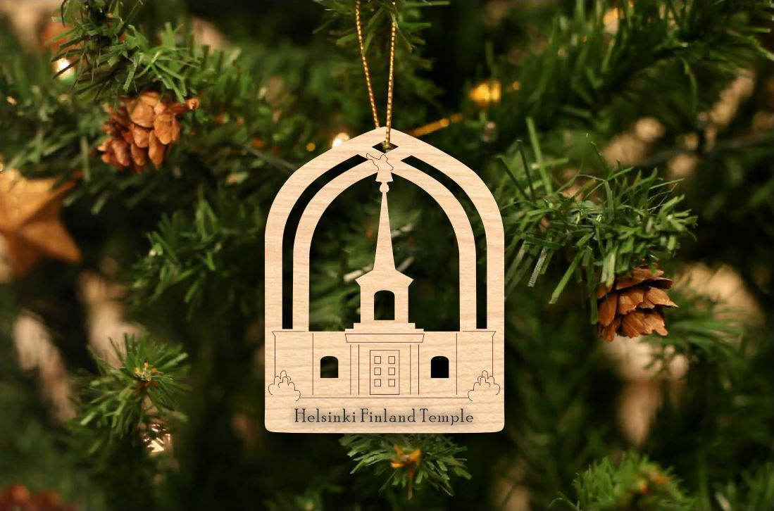 Helsinki Finland Temple Christmas Ornament