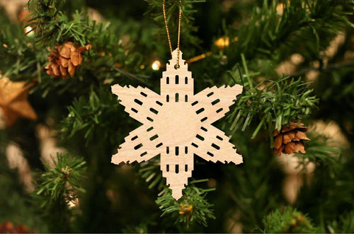 Logan Temple Snowflake Christmas Ornament