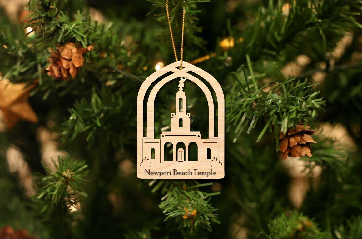 Newport Beach Temple Christmas Ornament