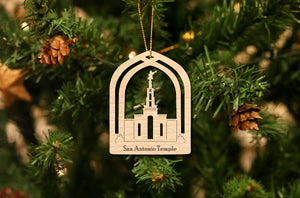 San Antonio Temple Christmas Ornament