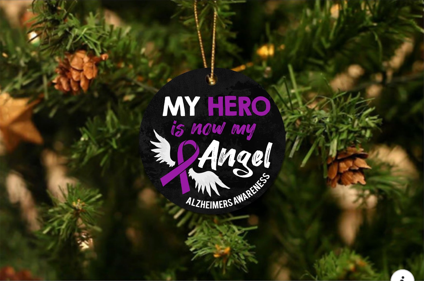 Alzheimer's Angel Christmas Ornament