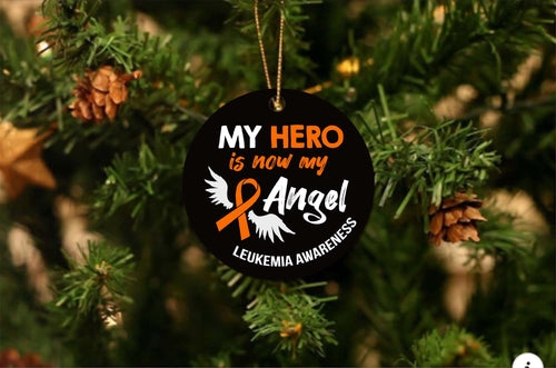 Leukemia Angel Christmas Ornament