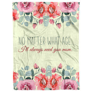 No Matter What Age Mother's Day Fleece Blanket