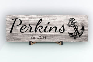 Family Name Sign With Anchor
