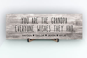 Grandpa Everyone Wishes Personalized Sign