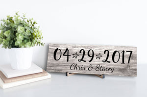 Personalized Rustic Wood Family Name Sign With Sea Stars