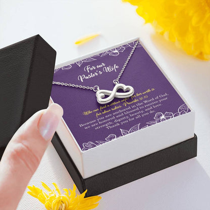 Pastors Wife Infinity Heart Necklace