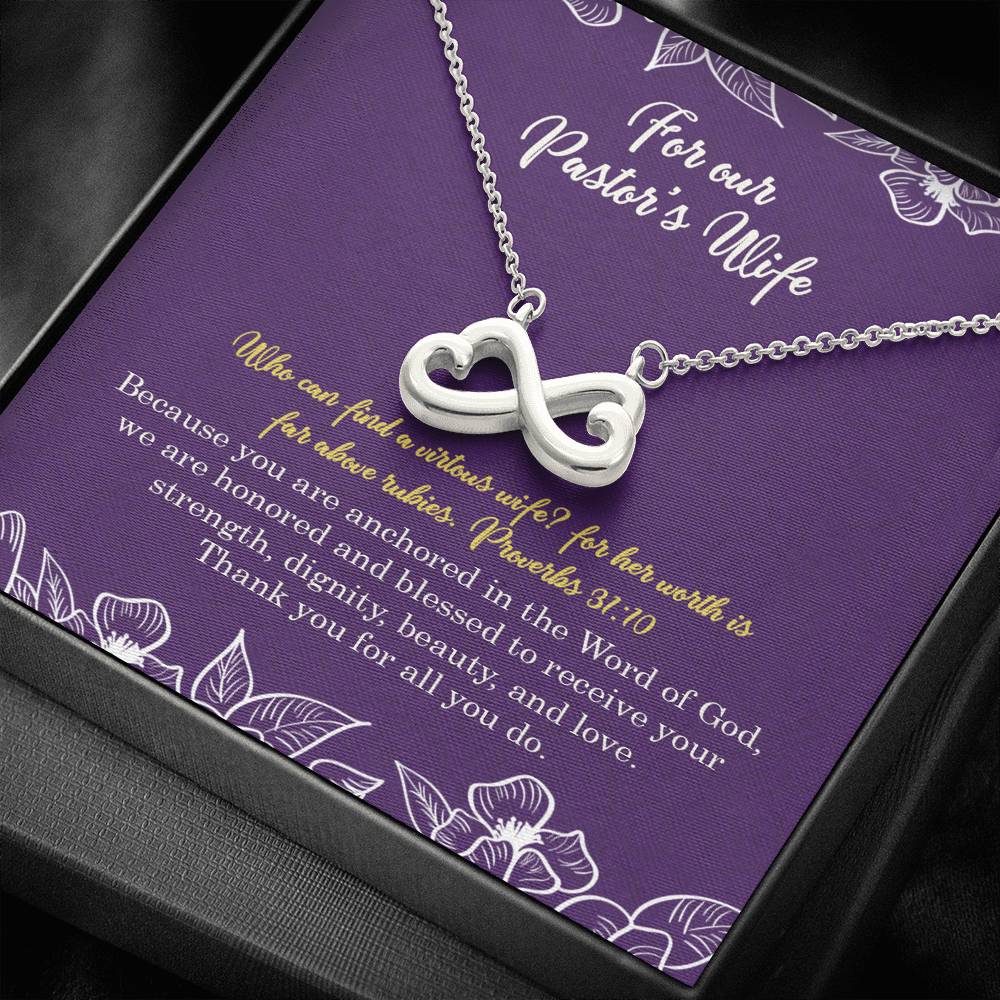 Pastors Wife Infinity Heart Necklace