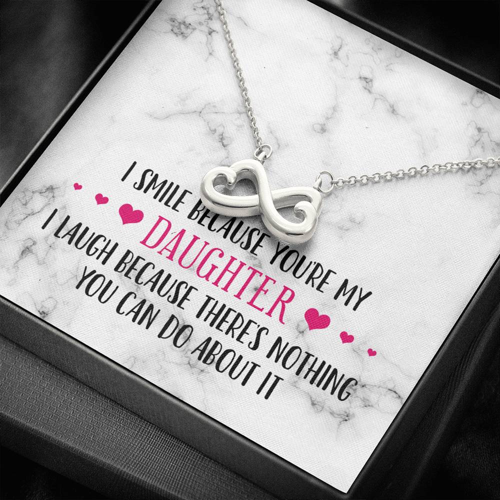 Smile Daughter Infinity Heart Necklace