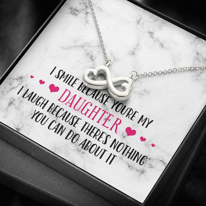 Smile Daughter Infinity Heart Necklace