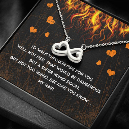 Walk Through Fire Infinity Heart Necklace