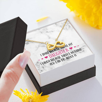Smile Daughter Infinity Heart Necklace