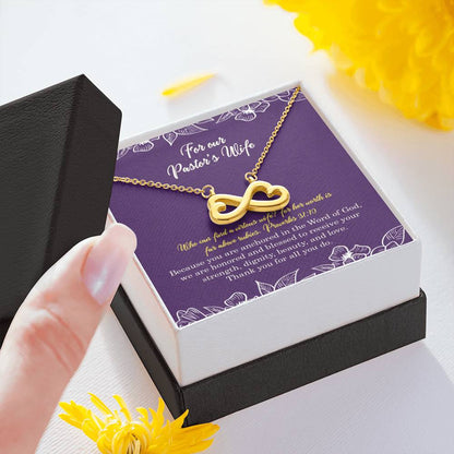 Pastors Wife Infinity Heart Necklace
