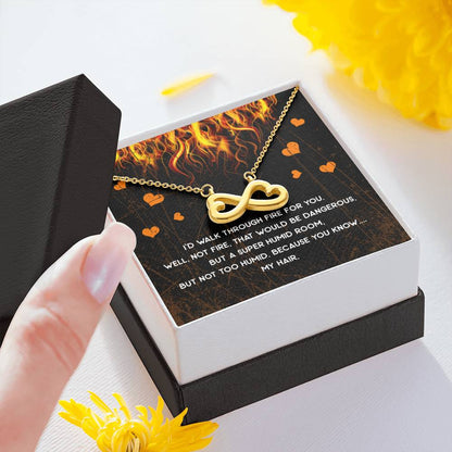 Walk Through Fire Infinity Heart Necklace
