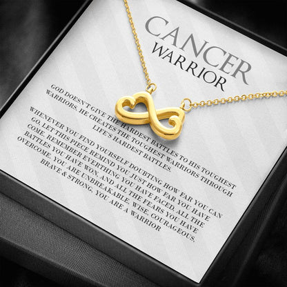 Cancer Warrior Infinity Heart Necklace
