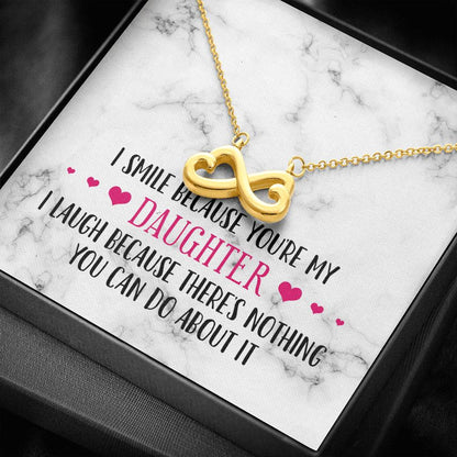 Smile Daughter Infinity Heart Necklace