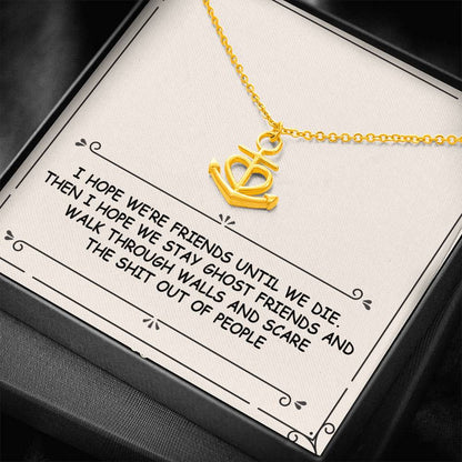 Ghost Friends Anchor Necklace