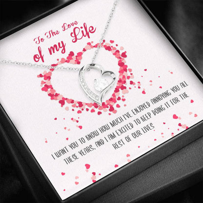 Love of my Life Heart and Cubic Necklace