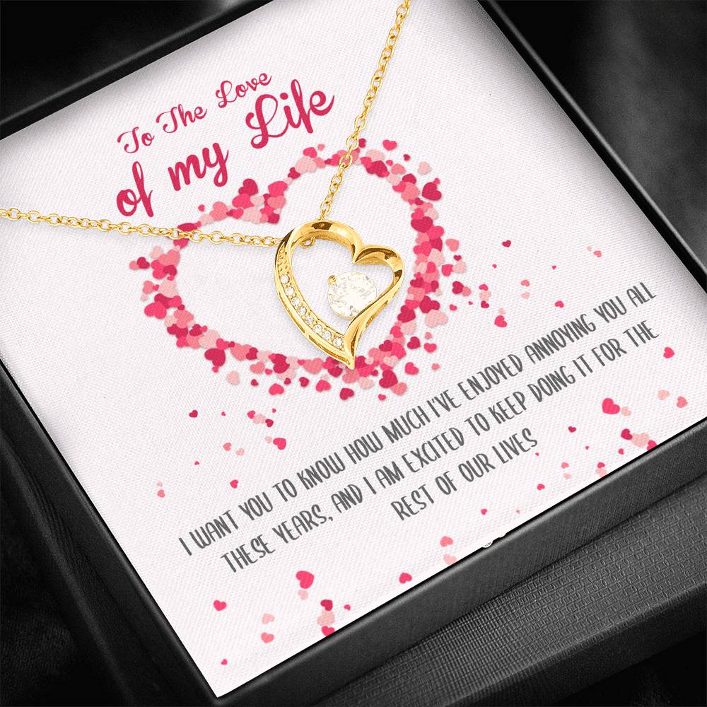 Love of my Life Heart and Cubic Necklace