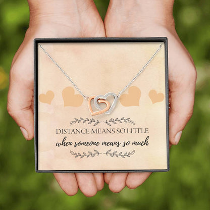 Distance Means So Little Silver and Gold Necklace