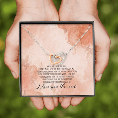 I Love You the Most Silver and Gold Necklace