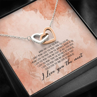 I Love You the Most Silver and Gold Necklace