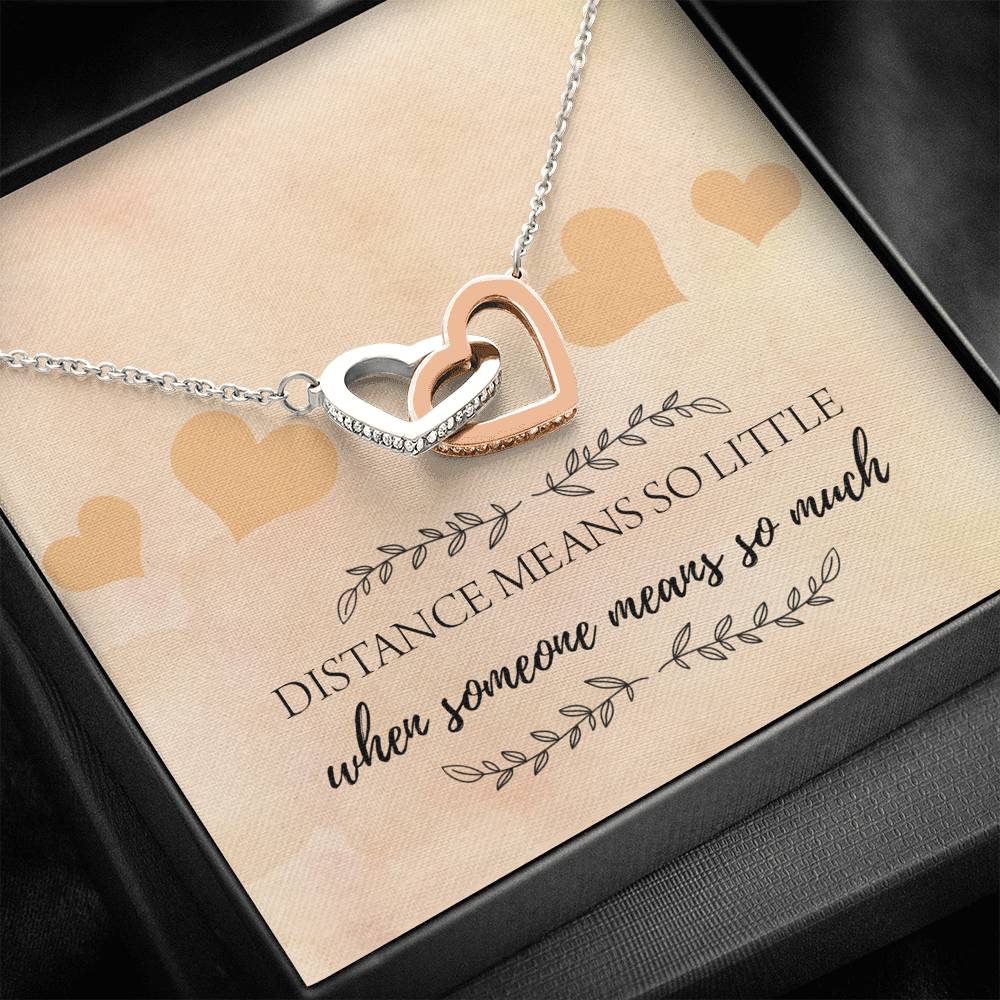 Distance Means So Little Silver and Gold Necklace
