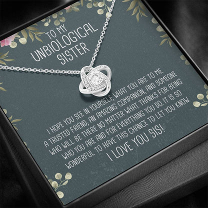 Unbiological Sister Knot Necklace