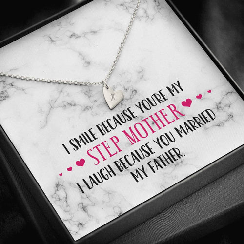 Smile Step Mother Heart Charm Necklace