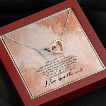 I Love You the Most Silver and Gold Necklace