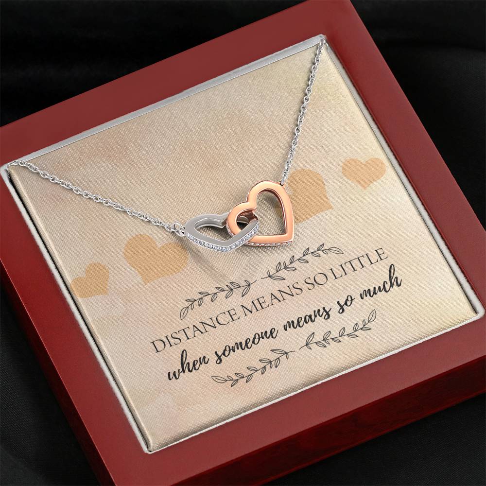 Distance Means So Little Silver and Gold Necklace
