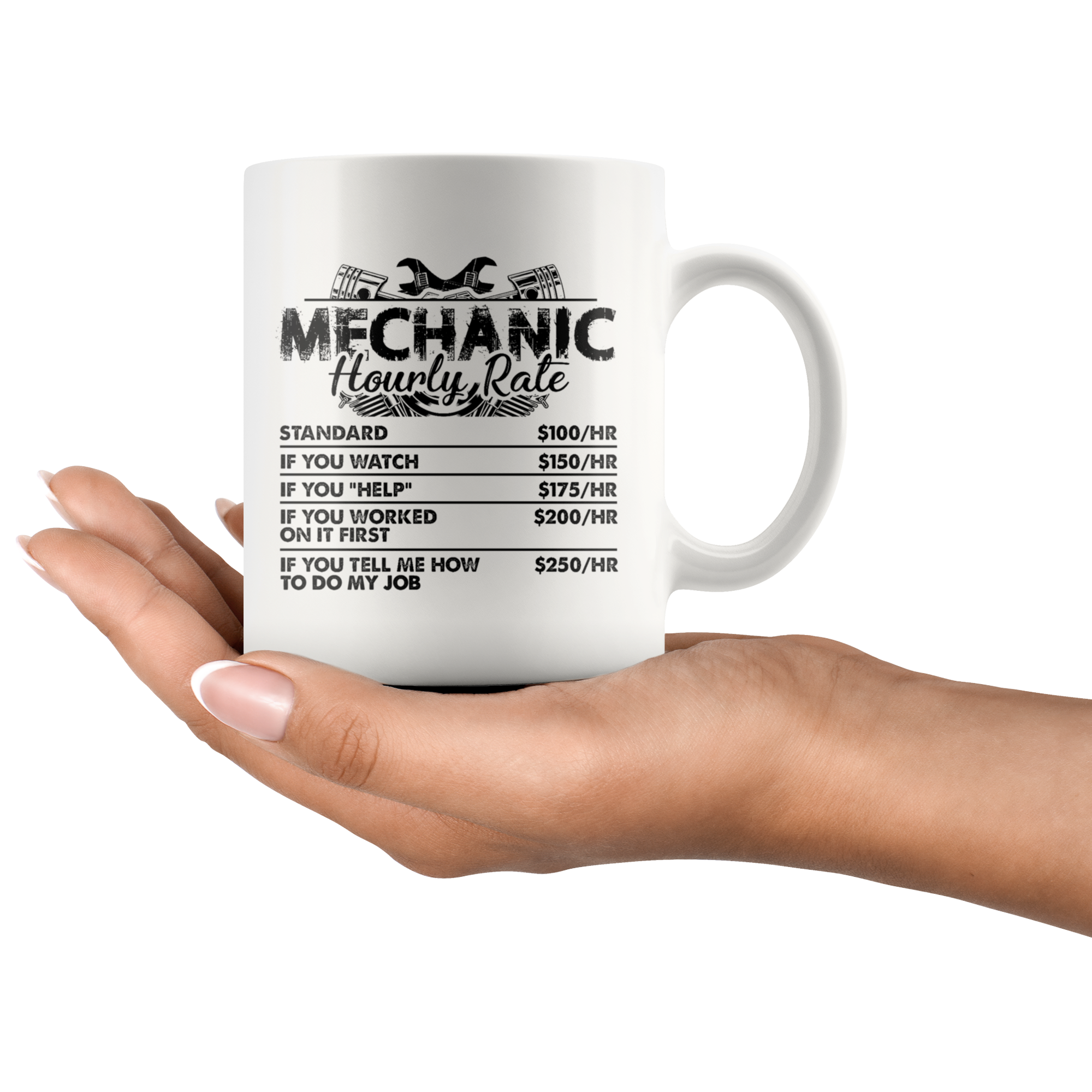 Mechanic Hourly Rate Mug