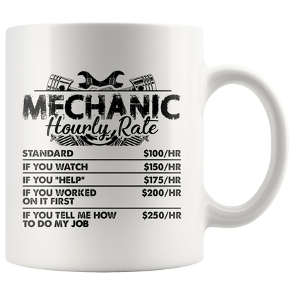 Mechanic Hourly Rate Mug