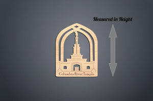 Columbia River Temple Christmas Ornament