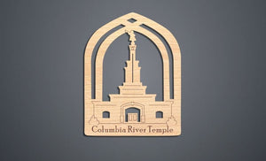 Columbia River Temple Christmas Ornament