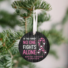 Load image into Gallery viewer, Breast Cancer Survivor Christmas Ornament
