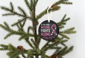 Breast Cancer Survivor Christmas Ornament