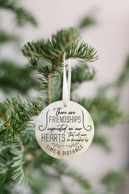 Friendship Chirstmas Ornament | Friends Imprinted in Our Hearts