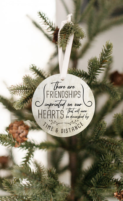 Friendship Chirstmas Ornament | Friends Imprinted in Our Hearts