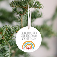Load image into Gallery viewer, Influence of a Teacher Christmas Ornament